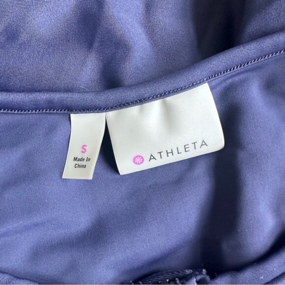 Athleta | Navy Half Zip Long Sleeve Rashguard Swimsuit Top | Size Small - Picture 6 of 8